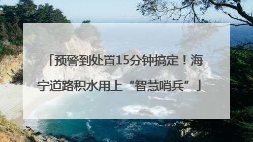 预警到处置15分钟搞定！海宁道路积水用上“智慧哨兵”